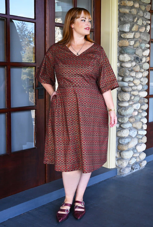 Joan  - Prismatic Plaid - Geometric dress