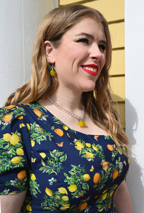 Lemon Twist - Necklace and Earrings Set