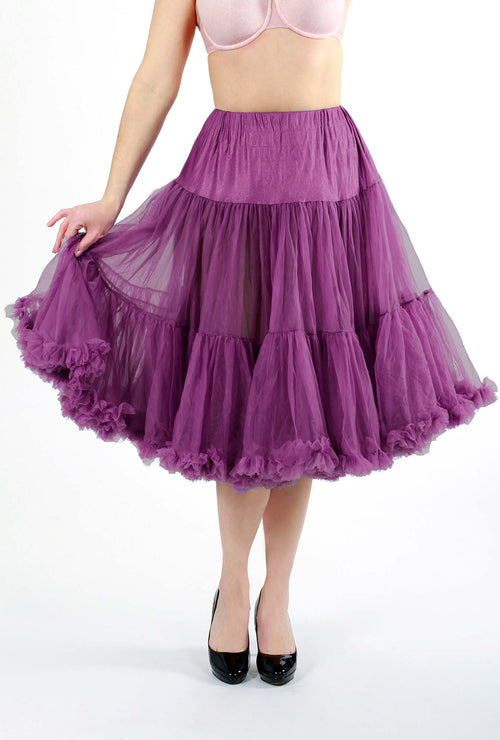Vintage Chiffon Crinoline Petticoat - Mauve Purple