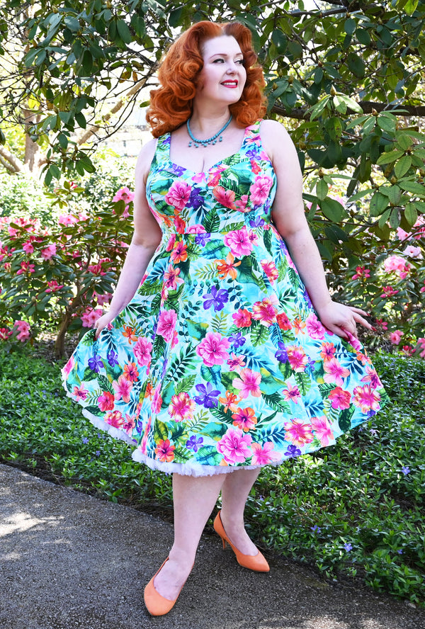 Doris - Hibis-kissed - Hawaiian Hibiscus Dress