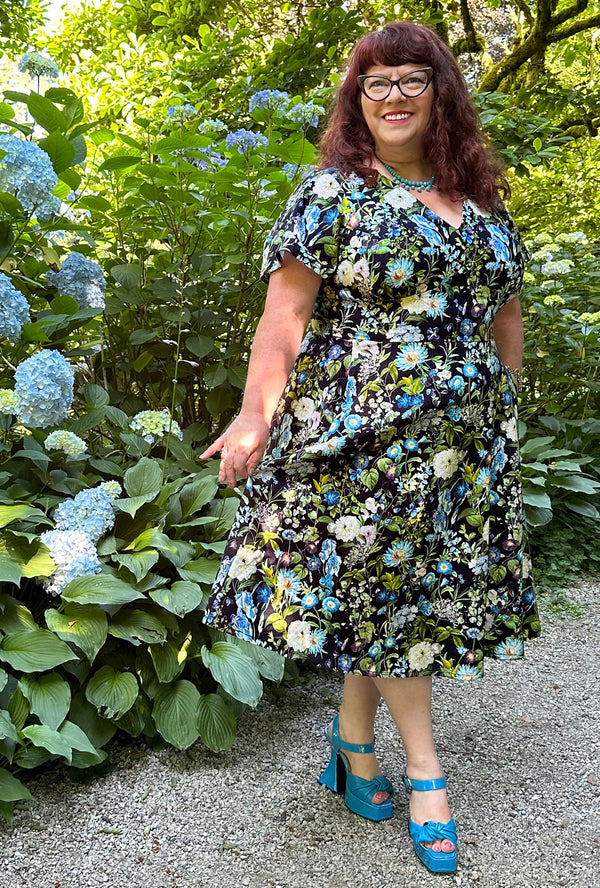 Penelope - Botanical Blues - Floral Dress