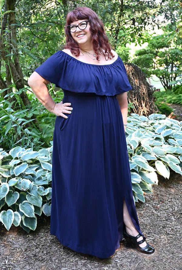 Meadow Maxi Dress - Midnight Purple Bamboo Knit