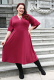 Joy Dress - Raspberry Bamboo Knit