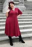 Joy Dress - Raspberry Bamboo Knit