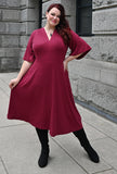 Joy Dress - Raspberry Bamboo Knit