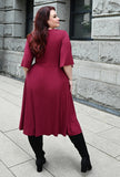 Joy Dress - Raspberry Bamboo Knit