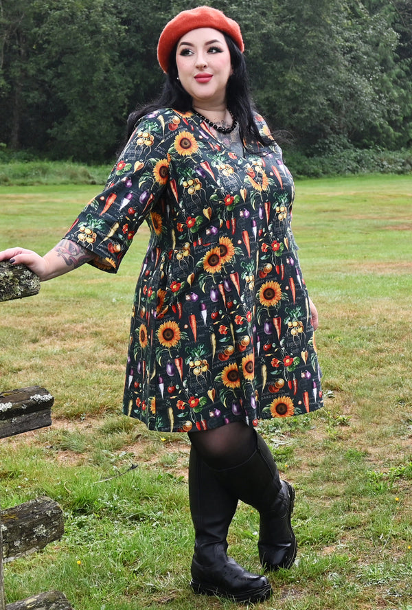 Greta- Turnip the Style - Vegetable Print Tunic Dress