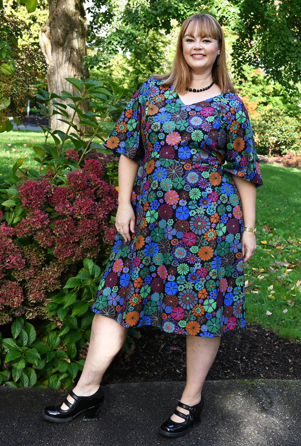 Joan  - That's so Diane-thus - 70's Floral Dress