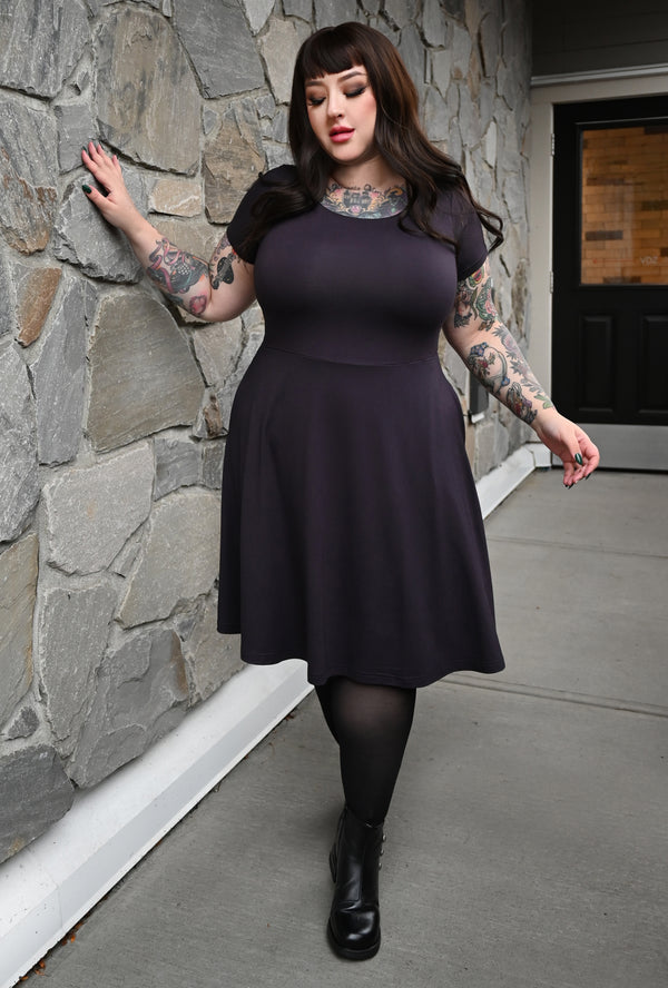 Farrah Dress - Ink Bamboo Knit