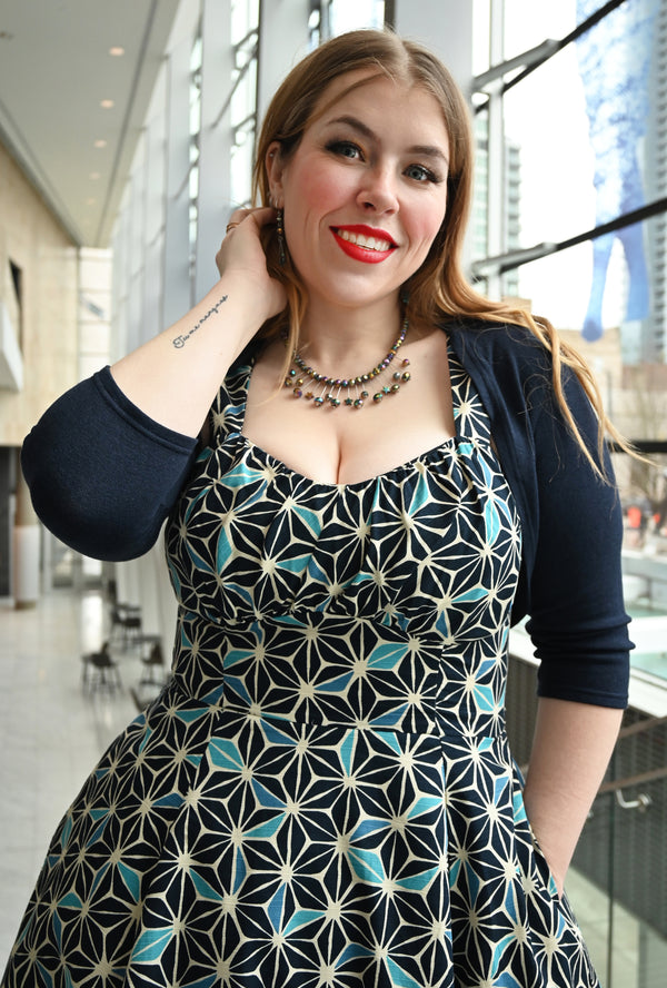 Sophia - Navy - Sweater Knit Shrug