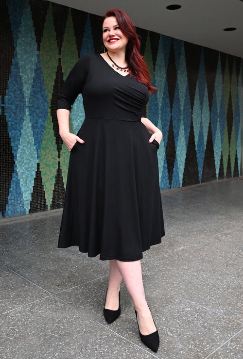 Harmony Dress - Black Bamboo Knit