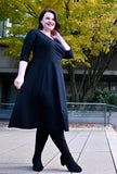 Harmony Dress - Black Bamboo Knit