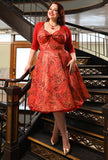 Diane - Regally Rouge - Red Paisley Dress