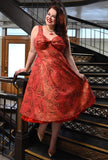 Diane - Regally Rouge - Red Paisley Dress