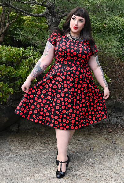 Dresses | Cherry Velvet | Curvy Vintage Pin-Up Dresses