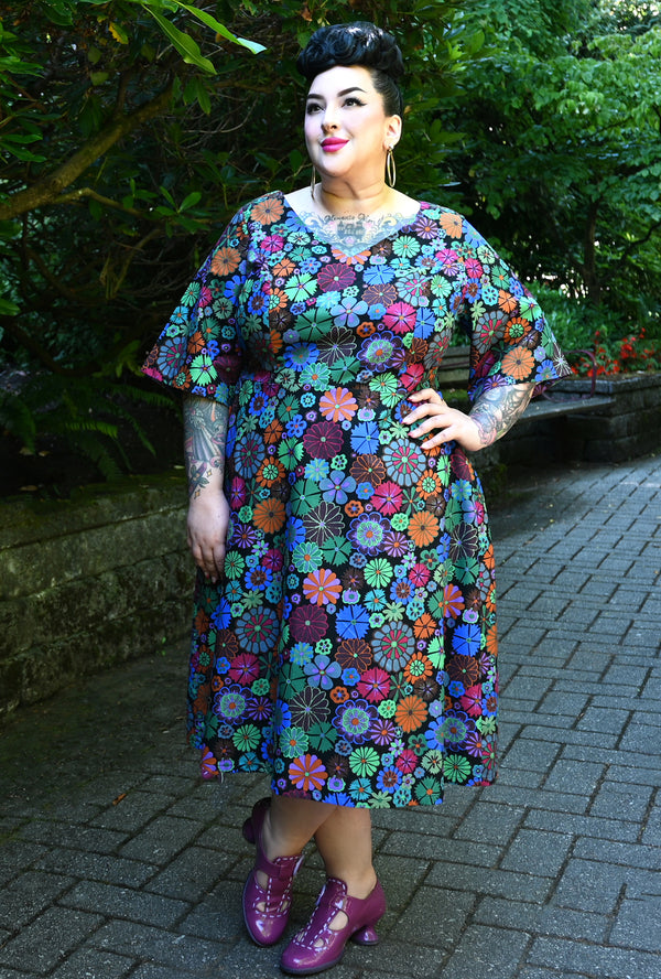 Joan  - That's so Diane-thus - 70's Floral Dress