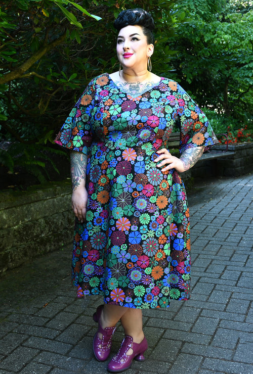Joan  - That's so Diane-thus - 70's Floral Dress