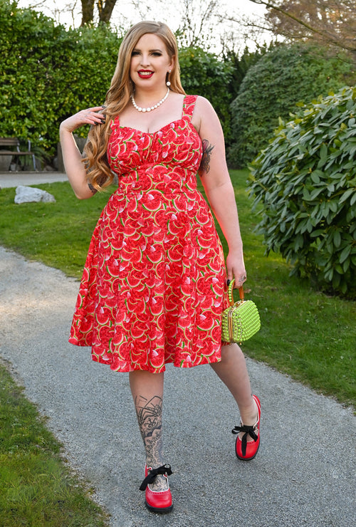 Sookie - One in a Melon - Watermelon Dress - only M & 1X left