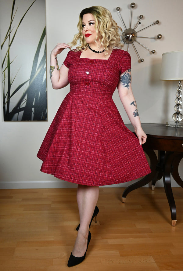 Miriam  - Coco Rouge - Tweed Print Dress