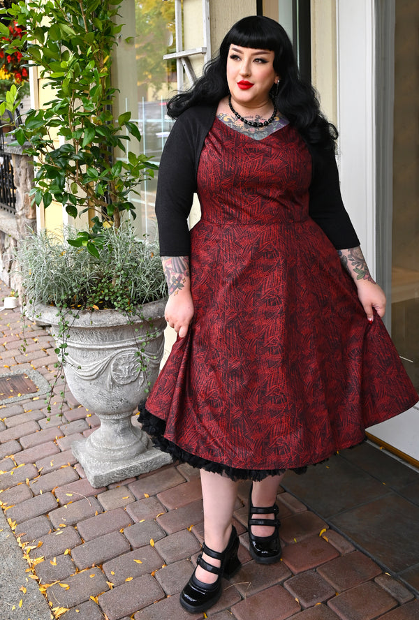 Yvonne - Etch a Dress - Abstract Leaf Print