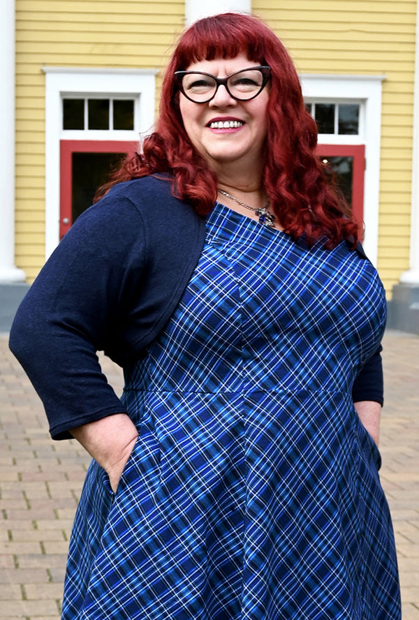 Sophia - Navy - Sweater Knit Shrug