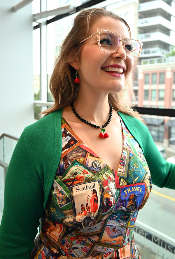Cherry Cola - Necklace and Earrings Set