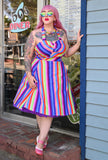 Emily - Pixel Me Pretty - Rainbow Stripe Dress