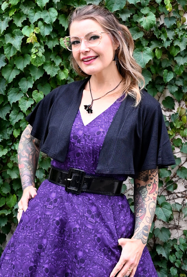 Claire Capelet - Black Bamboo Sweater Knit