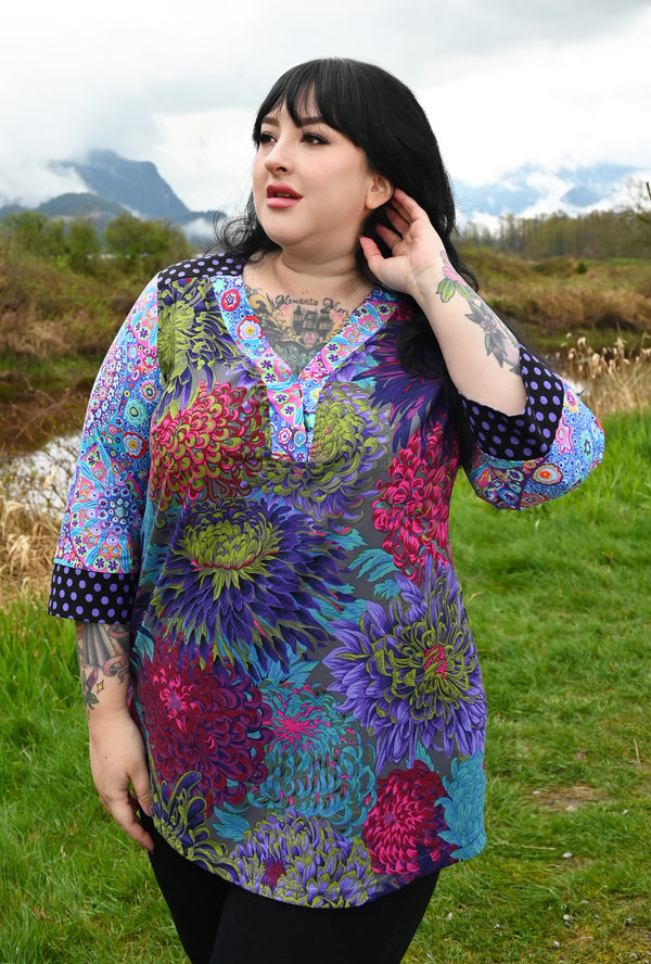 Eden Floral Shirt - Dark Chrysanthemum