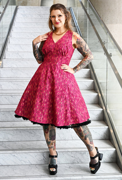 Norma - Wiggle Room - Abstract Retro Dress