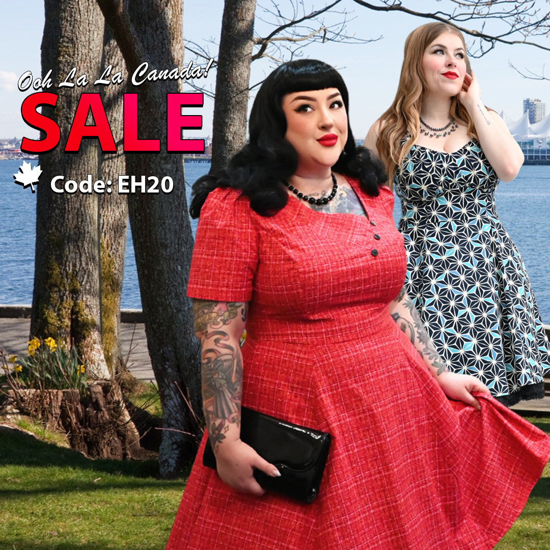 plus size retro dresses canada Unique Vintage Plus Size Black & Pink Strawberry Lamar Swing Dress 4X/28W-30W