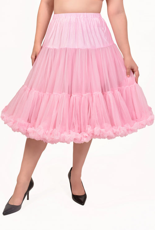 Vintage Chiffon Crinoline Petticoat - Soft Pink