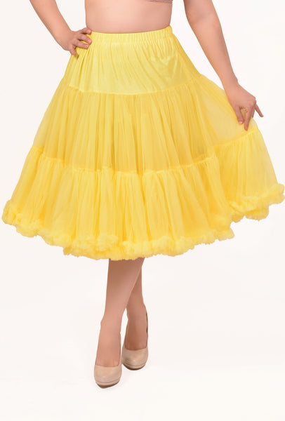 Vintage Chiffon Crinoline Petticoat - Lemon Yellow