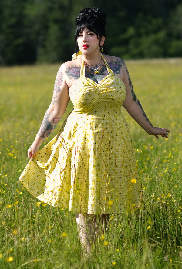 Emily - Squeeze the Day - Lemon Dress - only L & 2X left