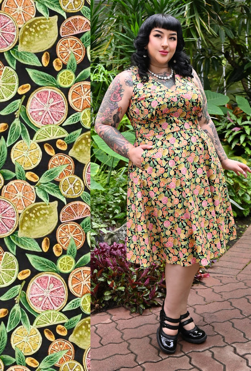 Norma - Citrus Siren - Retro Lemon Dress
