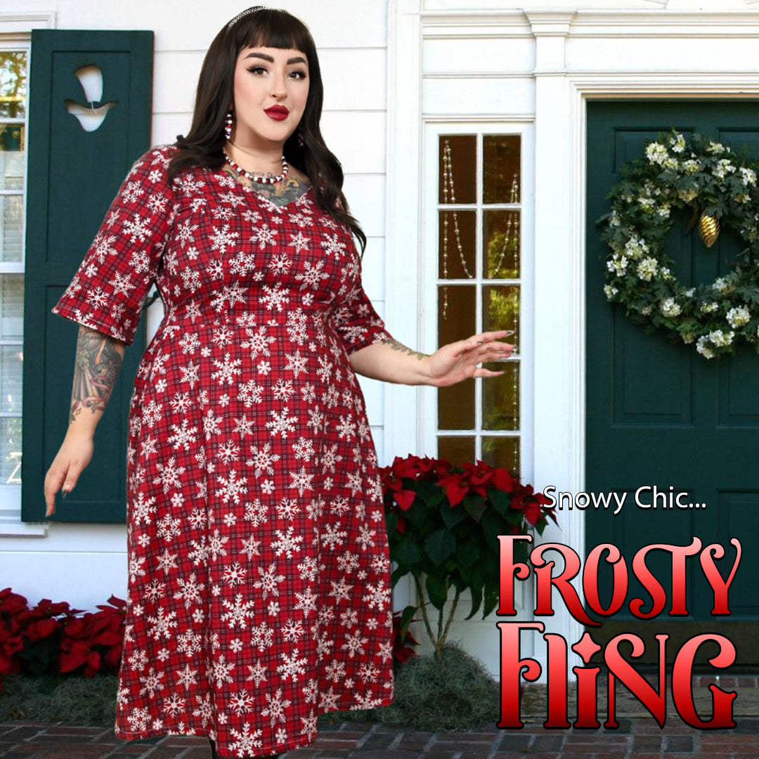 Vintage Inspired Dresses with Modern Pin Up Sass Cherry Velvet