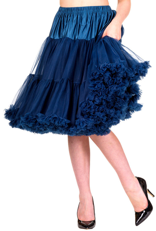 Vintage Chiffon Crinoline Petticoat - Sailor Blue