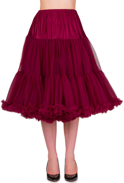 Vintage Chiffon Crinoline Petticoat - Dark Raspberry
