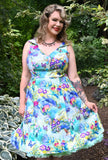 Danielle - Watercolour Wanderlust - Hummingbird & Butterfly Dress - only XL & 0X left