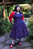 Margot - Cherries Royale - Navy Cherry Dress