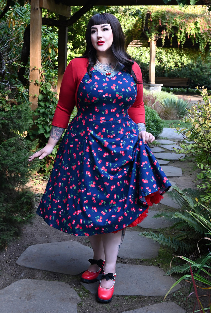 Margot - Cherries Royale - Navy Cherry Dress