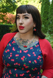 Margot - Cherries Royale - Navy Cherry Dress