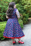 Margot - Cherries Royale - Navy Cherry Dress