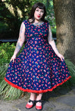Margot - Cherries Royale - Navy Cherry Dress