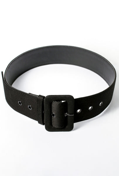Fabric Covered Belt - Black - only size S-M left