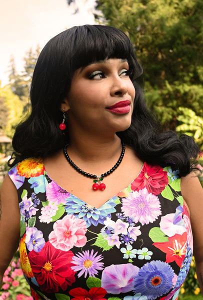 Cherry Cola - Necklace and Earrings Set