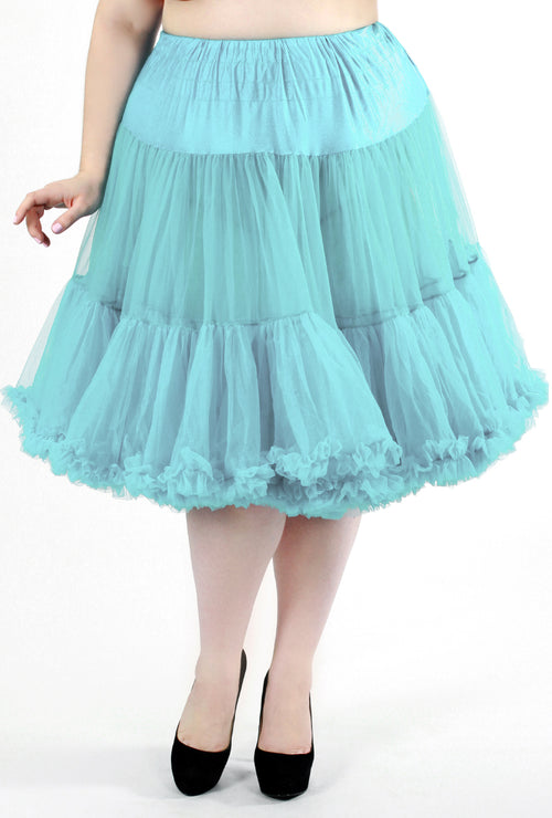 Vintage Chiffon Crinoline Petticoat - Aqua Dreams
