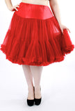 Vintage Chiffon Crinoline Petticoat - Cherry Red