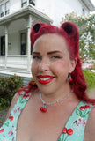 Cherry Vanilla - Necklace and Earrings Set - Last one!