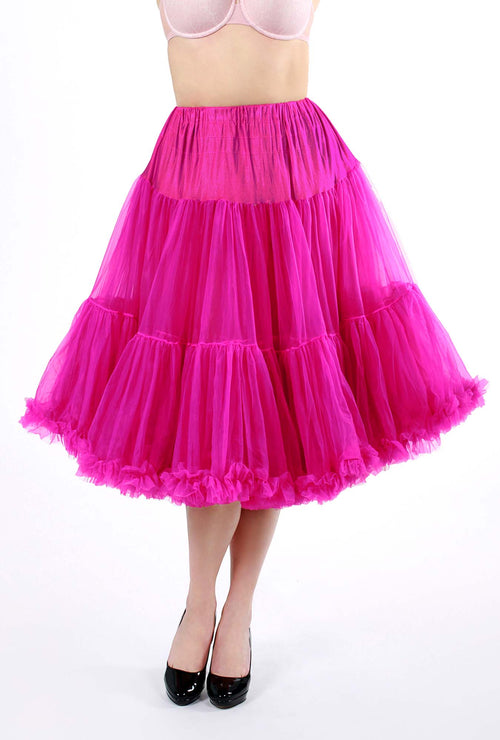 Vintage Chiffon Crinoline Petticoat - Hot Pink